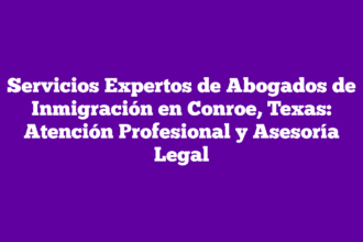 Servicios Expertos de Abogados de Inmigración en Conroe, Texas: Atención Profesional y Asesoría Legal