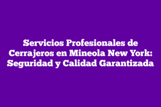 Servicios Profesionales de Cerrajeros en Mineola New York: Seguridad y Calidad Garantizada