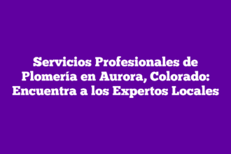 Servicios Profesionales de Plomería en Aurora, Colorado: Encuentra a los Expertos Locales