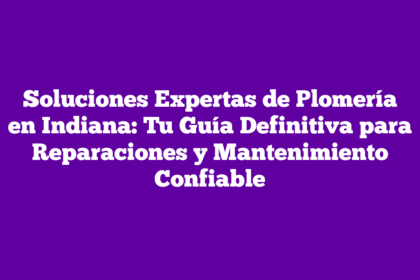 Soluciones Expertas de Plomería en Indiana: Tu Guía Definitiva para Reparaciones y Mantenimiento Confiable