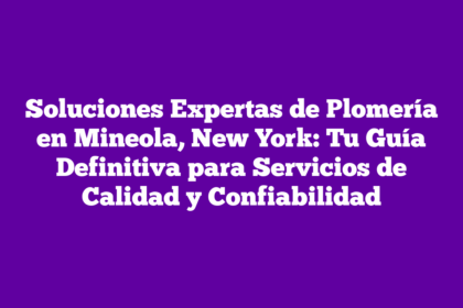 Soluciones Expertas de Plomería en Mineola, New York: Tu Guía Definitiva para Servicios de Calidad y Confiabilidad