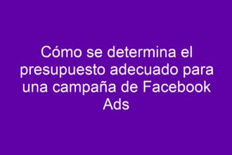 Cómo se determina el presupuesto adecuado para una campaña de Facebook Ads - 11