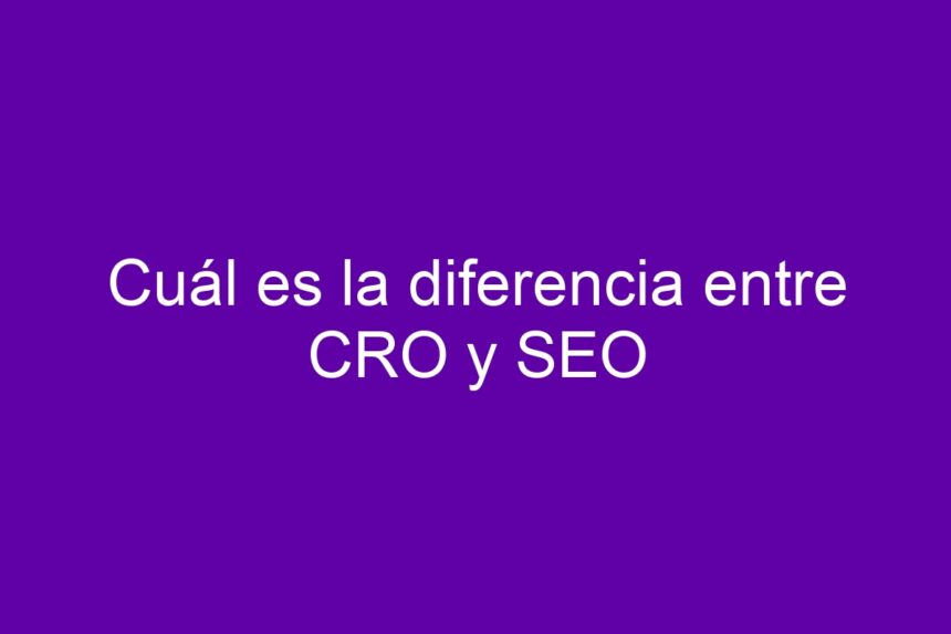 Imagen de Cuál es la diferencia entre CRO y SEO Cuál es la diferencia entre CRO y SEO - 7