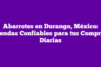 Abarrotes en Durango, México: Tiendas Confiables para tus Compras Diarias