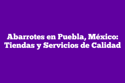 Abarrotes en Puebla, México: Tiendas y Servicios de Calidad