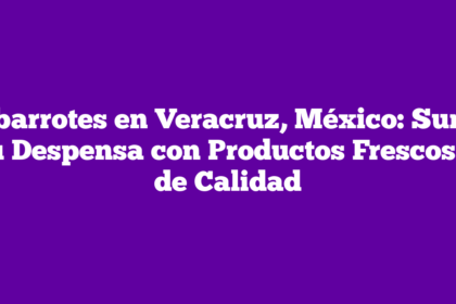 Abarrotes en Veracruz, México: Surte tu Despensa con Productos Frescos y de Calidad