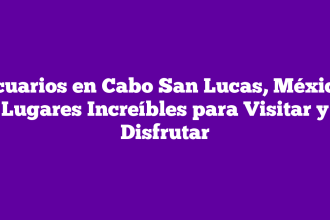Acuarios en Cabo San Lucas, México: Lugares Increíbles para Visitar y Disfrutar