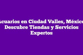 Acuarios en Ciudad Valles, México: Descubre Tiendas y Servicios Expertos