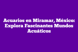 Acuarios en Miramar, México: Explora Fascinantes Mundos Acuáticos