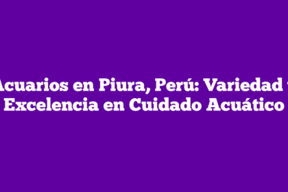 Acuarios en Piura, Perú: Variedad y Excelencia en Cuidado Acuático