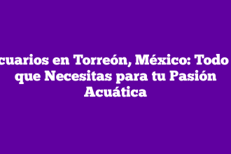 Acuarios en Torreón, México: Todo lo que Necesitas para tu Pasión Acuática