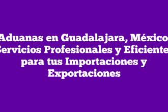Aduanas en Guadalajara, México: Servicios Profesionales y Eficientes para tus Importaciones y Exportaciones