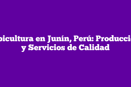 Apicultura en Junín, Perú: Producción y Servicios de Calidad