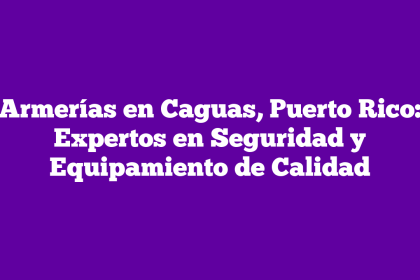 Armerías en Caguas, Puerto Rico: Expertos en Seguridad y Equipamiento de Calidad