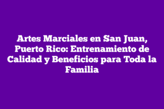 Artes Marciales en San Juan, Puerto Rico: Entrenamiento de Calidad y Beneficios para Toda la Familia