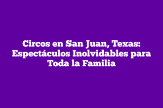 Circos en San Juan, Texas: Espectáculos Inolvidables para Toda la Familia