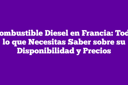 Combustible Diesel en Francia: Todo lo que Necesitas Saber sobre su Disponibilidad y Precios