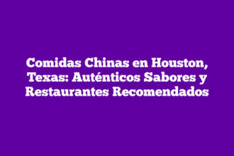 Comidas Chinas en Houston, Texas: Auténticos Sabores y Restaurantes Recomendados