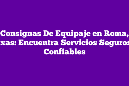 Consignas De Equipaje en Roma, Texas: Encuentra Servicios Seguros y Confiables