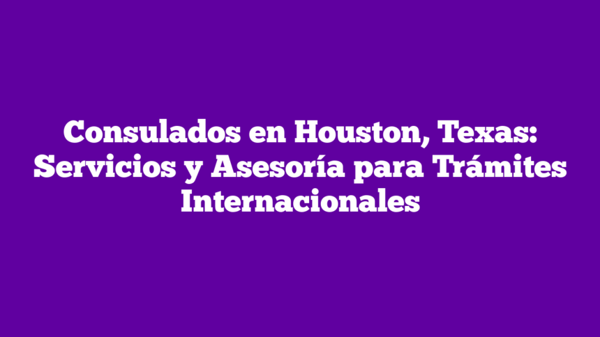 Imagen de Consulados en Houston, Texas: Servicios y Asesoría para Trámites Internacionales Consulados en Houston, Texas: Servicios y Asesoría para Trámites Internacionales