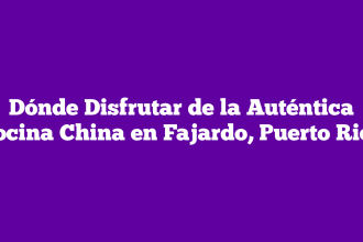 Dónde Disfrutar de la Auténtica Cocina China en Fajardo, Puerto Rico