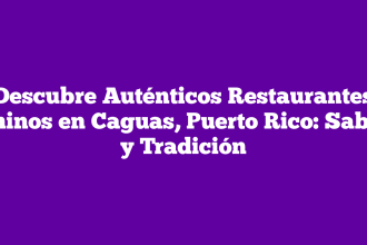 Descubre Auténticos Restaurantes Chinos en Caguas, Puerto Rico: Sabor y Tradición