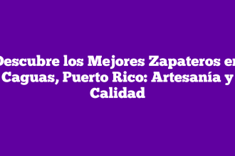 Descubre los Mejores Zapateros en Caguas, Puerto Rico: Artesanía y Calidad