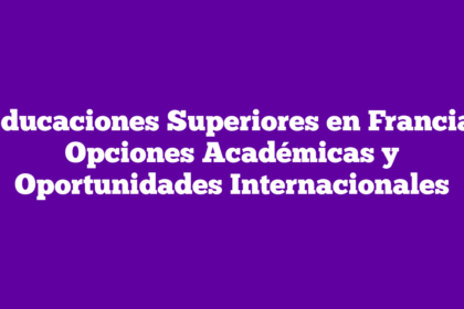 Educaciones Superiores en Francia: Opciones Académicas y Oportunidades Internacionales