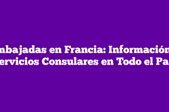 Embajadas en Francia: Información y Servicios Consulares en Todo el País