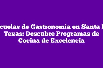 Escuelas de Gastronomía en Santa Fe, Texas: Descubre Programas de Cocina de Excelencia