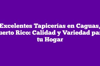 Excelentes Tapicerías en Caguas, Puerto Rico: Calidad y Variedad para tu Hogar