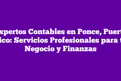 Expertos Contables en Ponce, Puerto Rico: Servicios Profesionales para tu Negocio y Finanzas