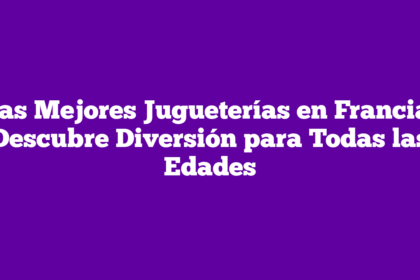Las Mejores Jugueterías en Francia: Descubre Diversión para Todas las Edades