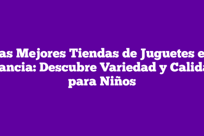 Las Mejores Tiendas de Juguetes en Francia: Descubre Variedad y Calidad para Niños