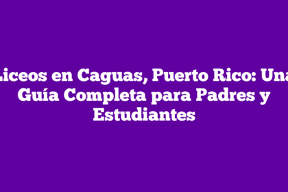 Liceos en Caguas, Puerto Rico: Una Guía Completa para Padres y Estudiantes