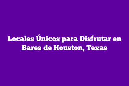 Locales Únicos para Disfrutar en Bares de Houston, Texas