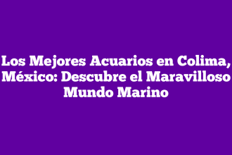 Los Mejores Acuarios en Colima, México: Descubre el Maravilloso Mundo Marino
