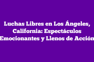 Luchas Libres en Los Ángeles, California: Espectáculos Emocionantes y Llenos de Acción