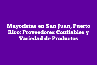 Mayoristas en San Juan, Puerto Rico: Proveedores Confiables y Variedad de Productos