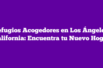 Refugios Acogedores en Los Ángeles, California: Encuentra tu Nuevo Hogar