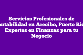 Servicios Profesionales de Contabilidad en Arecibo, Puerto Rico: Expertos en Finanzas para tu Negocio