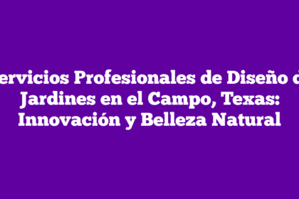 Servicios Profesionales de Diseño de Jardines en el Campo, Texas: Innovación y Belleza Natural