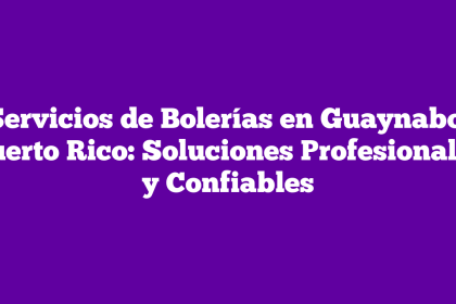 Servicios de Bolerías en Guaynabo, Puerto Rico: Soluciones Profesionales y Confiables