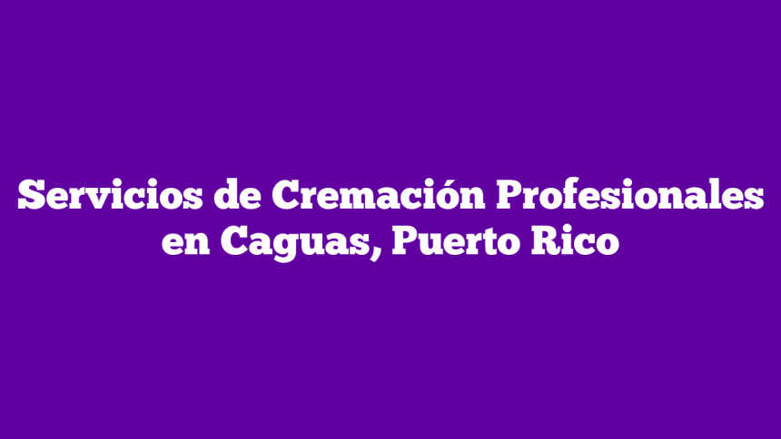 Imagen de Servicios de Cremación Profesionales en Caguas, Puerto Rico Servicios de Cremación Profesionales en Caguas, Puerto Rico
