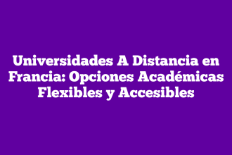 Universidades A Distancia en Francia: Opciones Académicas Flexibles y Accesibles
