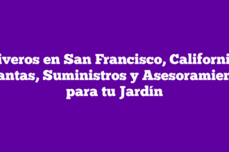Viveros en San Francisco, California: Plantas, Suministros y Asesoramiento para tu Jardín