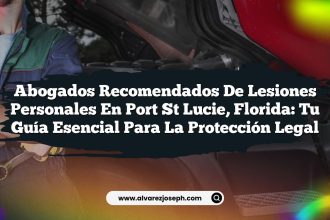 Abogados Recomendados de Lesiones Personales en Port St Lucie, Florida: Tu Guía Esencial para la Protección Legal