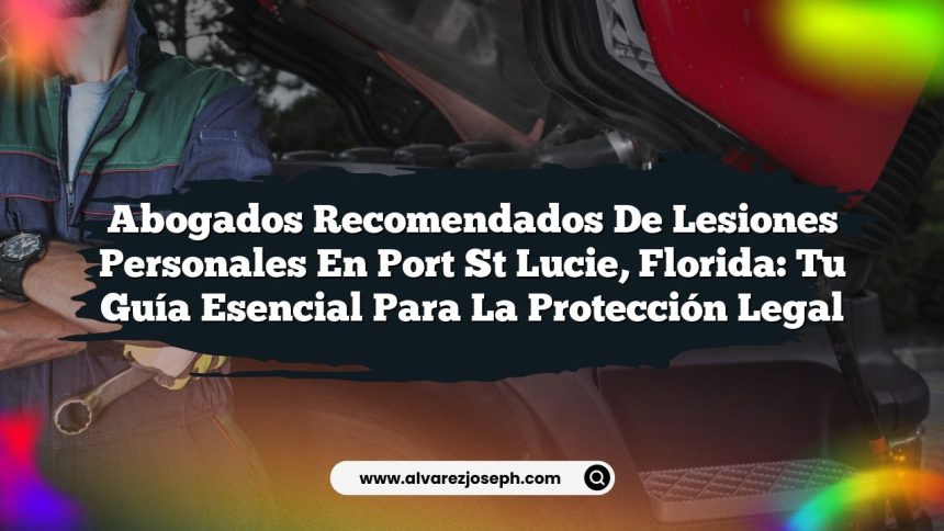 Imagen de Abogados Recomendados de Lesiones Personales en Port St Lucie, Florida: Tu Guía Esencial para la Protección Legal Abogados Recomendados de Lesiones Personales en Port St Lucie, Florida: Tu Guía Esencial para la Protección Legal