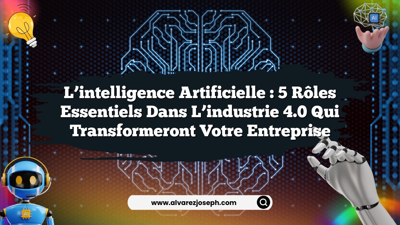 L’intelligence artificielle : 5 rôles essentiels dans l’industrie 4.0 qui transformeront votre entreprise