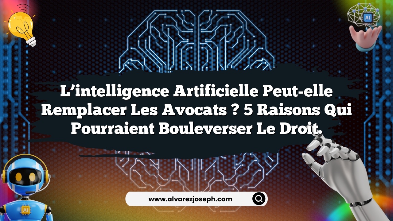 L’intelligence artificielle peut-elle remplacer les avocats ? 5 raisons qui pourraient bouleverser le droit.